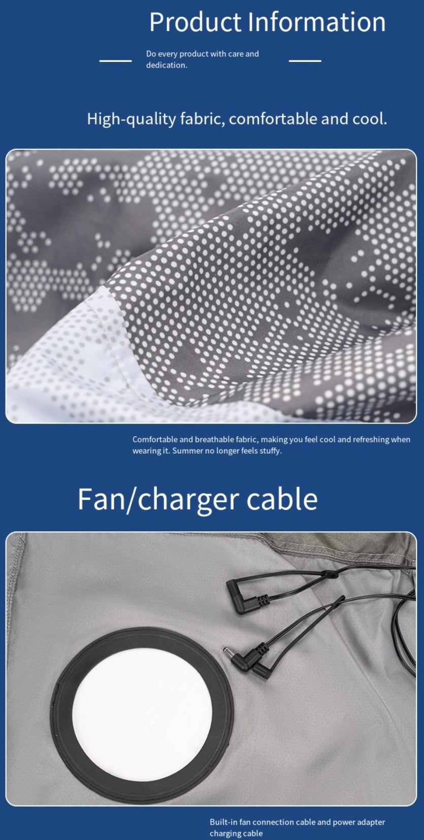 LITEGUEST™ Cooling Fan Jacket with LED Light – Stay Cool for Fishing