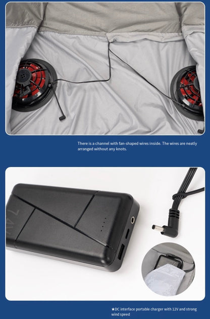 LITEGUEST™ Cooling Fan Jacket with LED Light – Stay Cool for Fishing