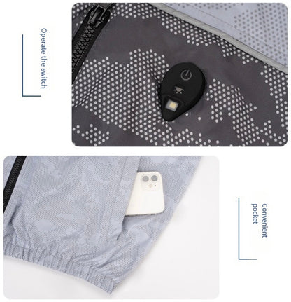 LITEGUEST™ Cooling Fan Jacket with LED Light – Stay Cool for Fishing