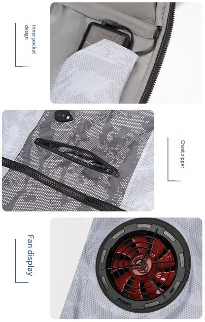 LITEGUEST™ Cooling Fan Jacket with LED Light – Stay Cool for Fishing