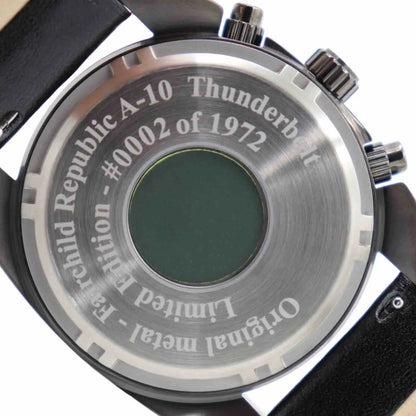 A-10 Thunderbolt Tribute - Gunmetal Finish, Leather Band