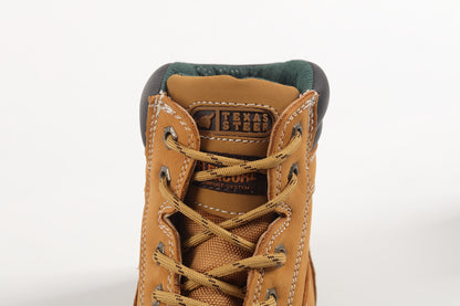 00094 Men's Work Boots Wheat Nubuck Leather with Soft Toe Casual Safty Shoes