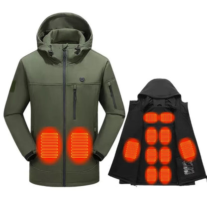 LITEGUEST Softshell 10-Zone Heated Jacket Waterproof for Winter