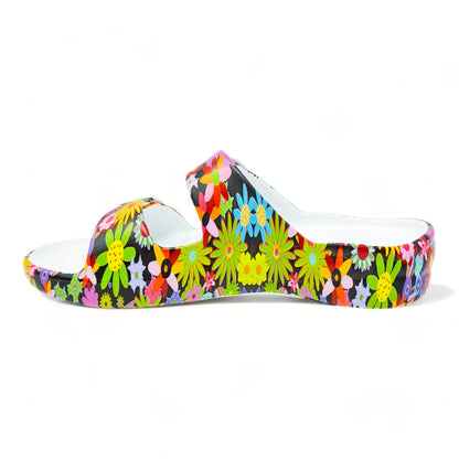 Women's PAW Print Adjustable 2-Strap Sandals - Flower Child