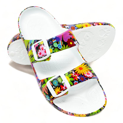 Women's PAW Print Adjustable 2-Strap Sandals