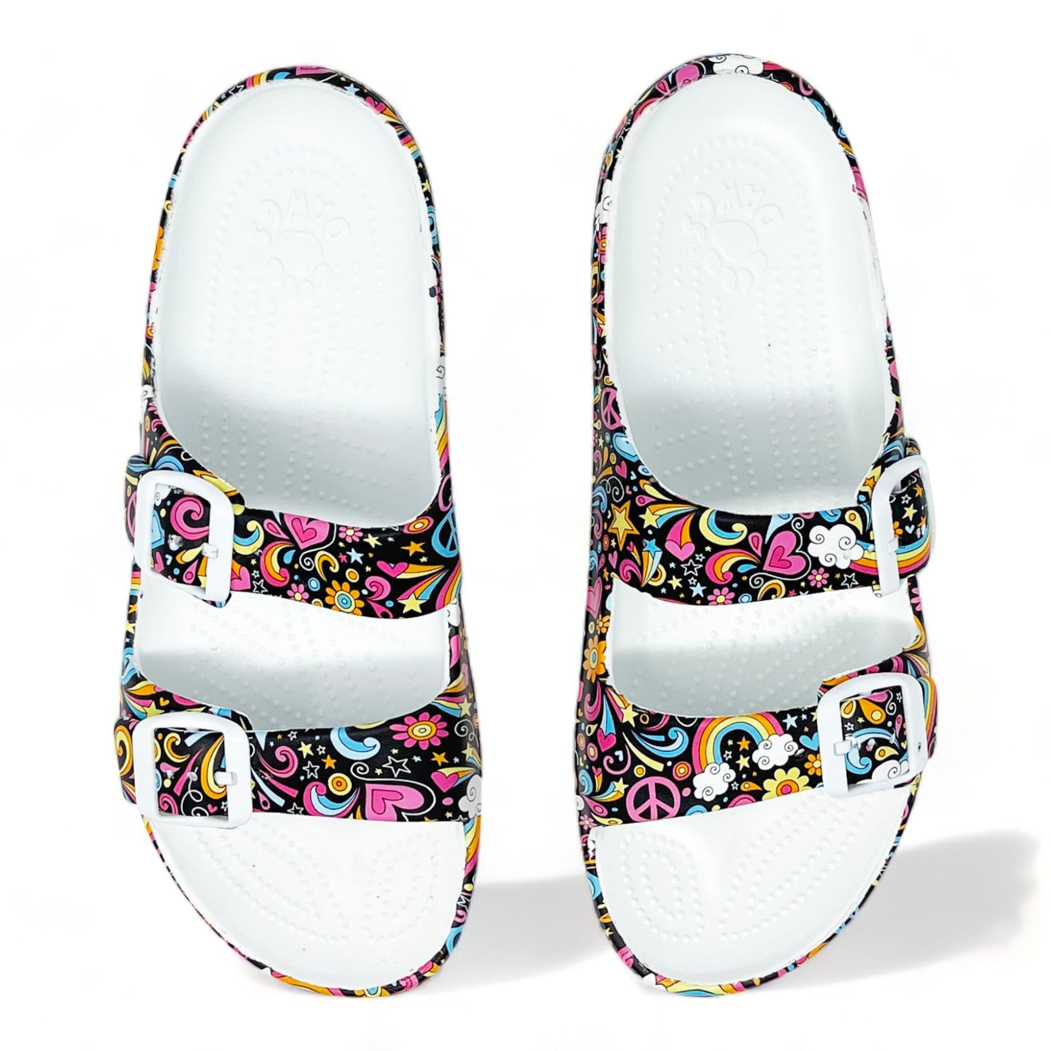 Women's PAW Print Adjustable 2-Strap Sandals