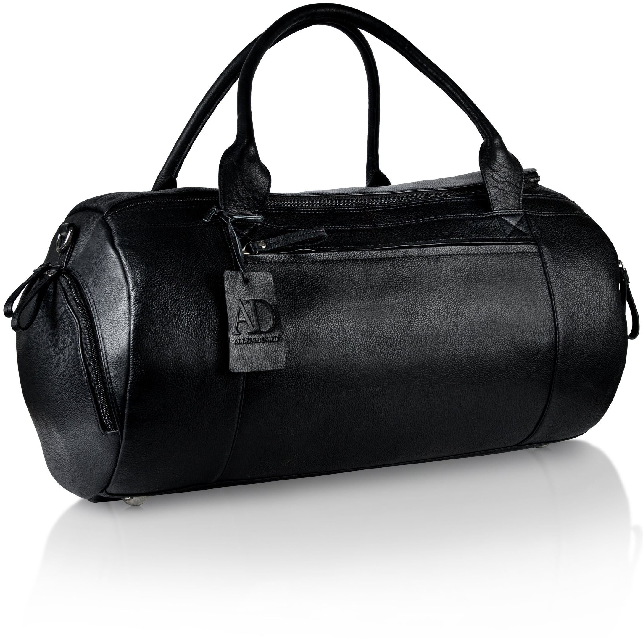 Leather Travel Duffel Bag