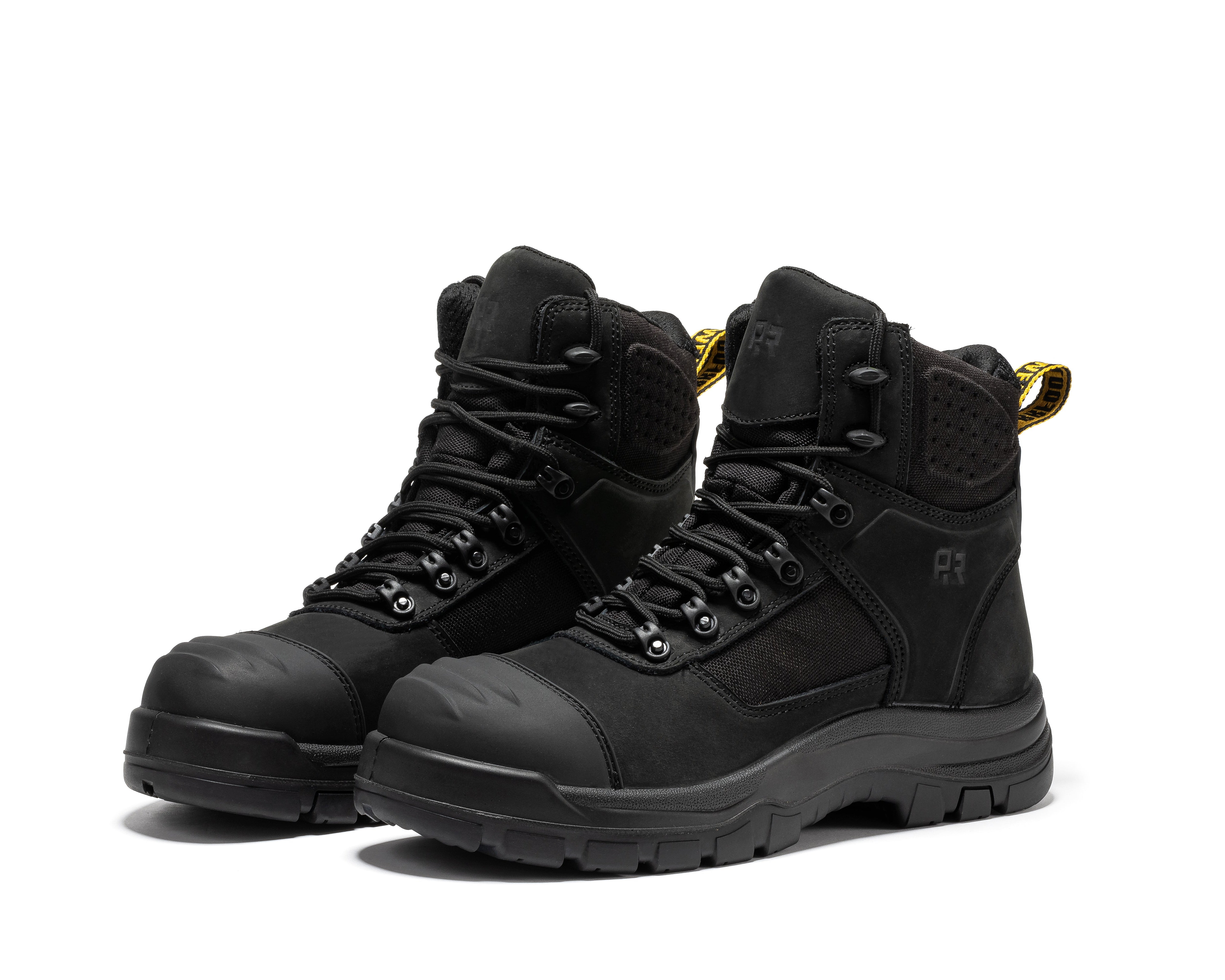 Stowe Black 7 inch Composite Toe Leather Work Boots CP212BK