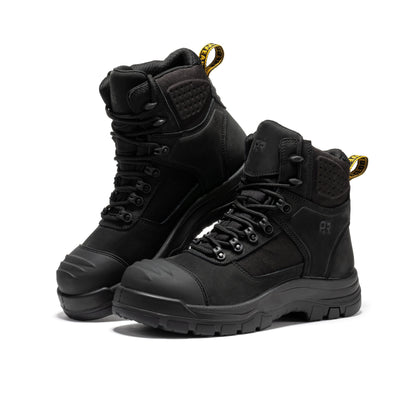 Stowe Black 7 inch Composite Toe Leather Work Boots CP212BK