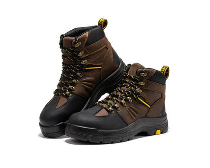 Marfa Brown 6 inch Waterproof Composite Toe Leather Work Boots CP211
