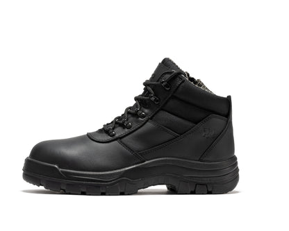 Avalon Black 6 Inch Zip-sided Composite Toe Leather Work Boots CP213BK