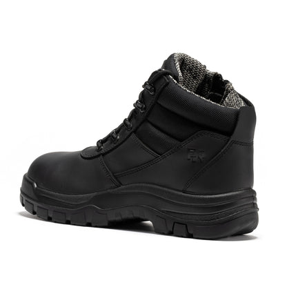 Avalon Black 6 Inch Zip-sided Composite Toe Leather Work Boots CP213BK