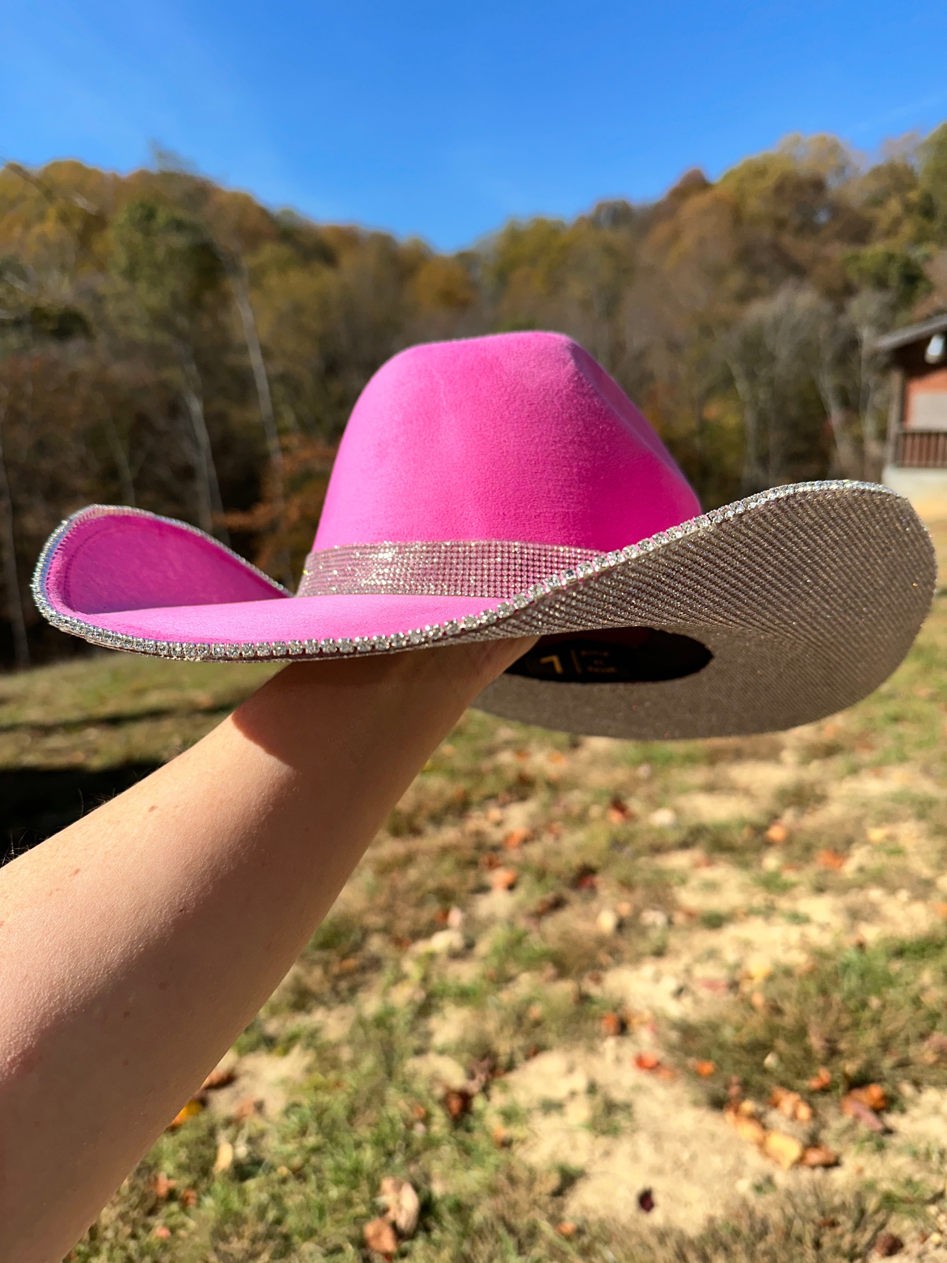Barbie Pink Hat & Crystal Rhinestones