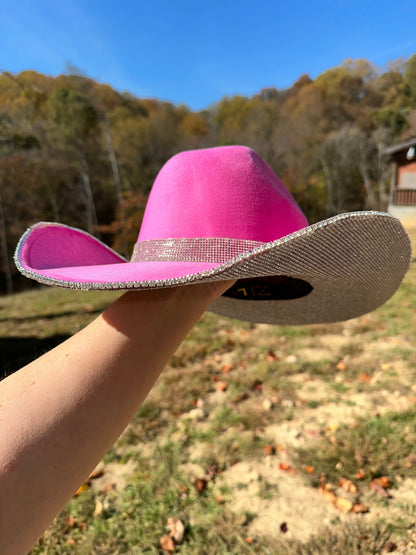 Barbie Pink Hat & Crystal Rhinestones