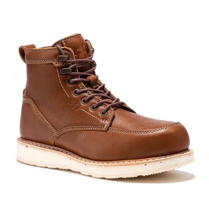 Edgewood Men's 6 Inch Black Steel Toe Wedge Work Boots SAP610BK