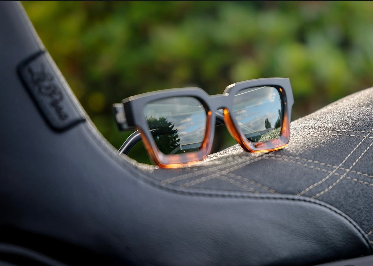 Lux Shades. Matte black/Tortoise Fade. Polarized