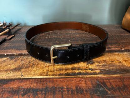 Handmade Leather Belt | Horse Butt | Black