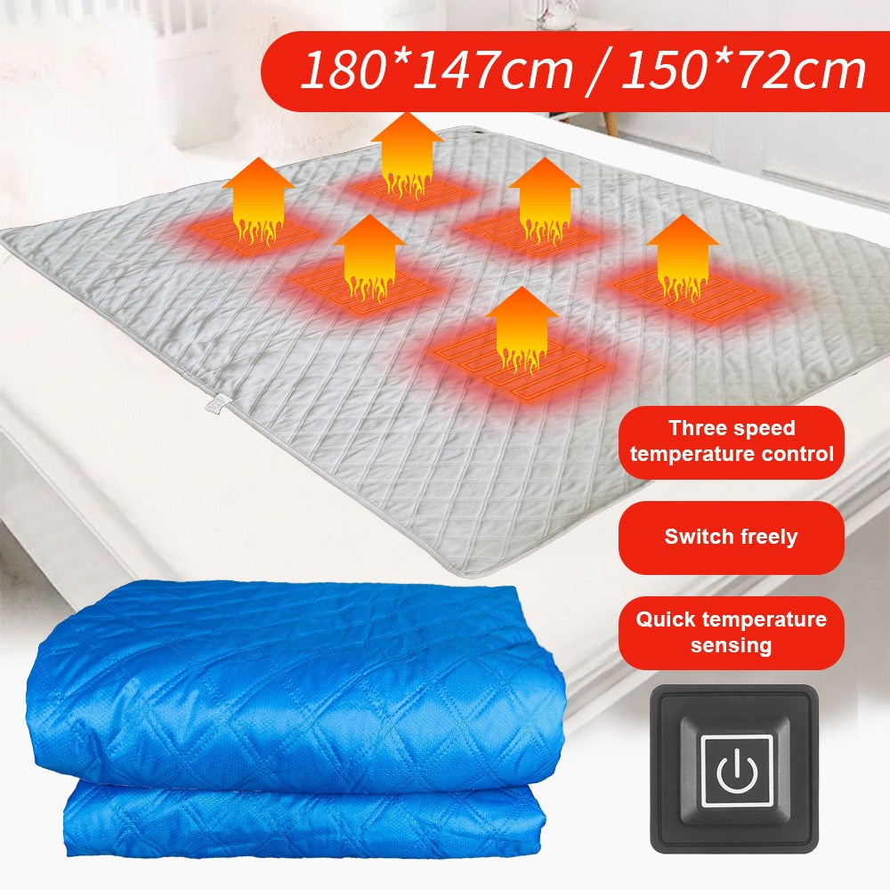 LITEGUEST Heated Camping Blanket Polar Fleece Waterproof USB-Powered