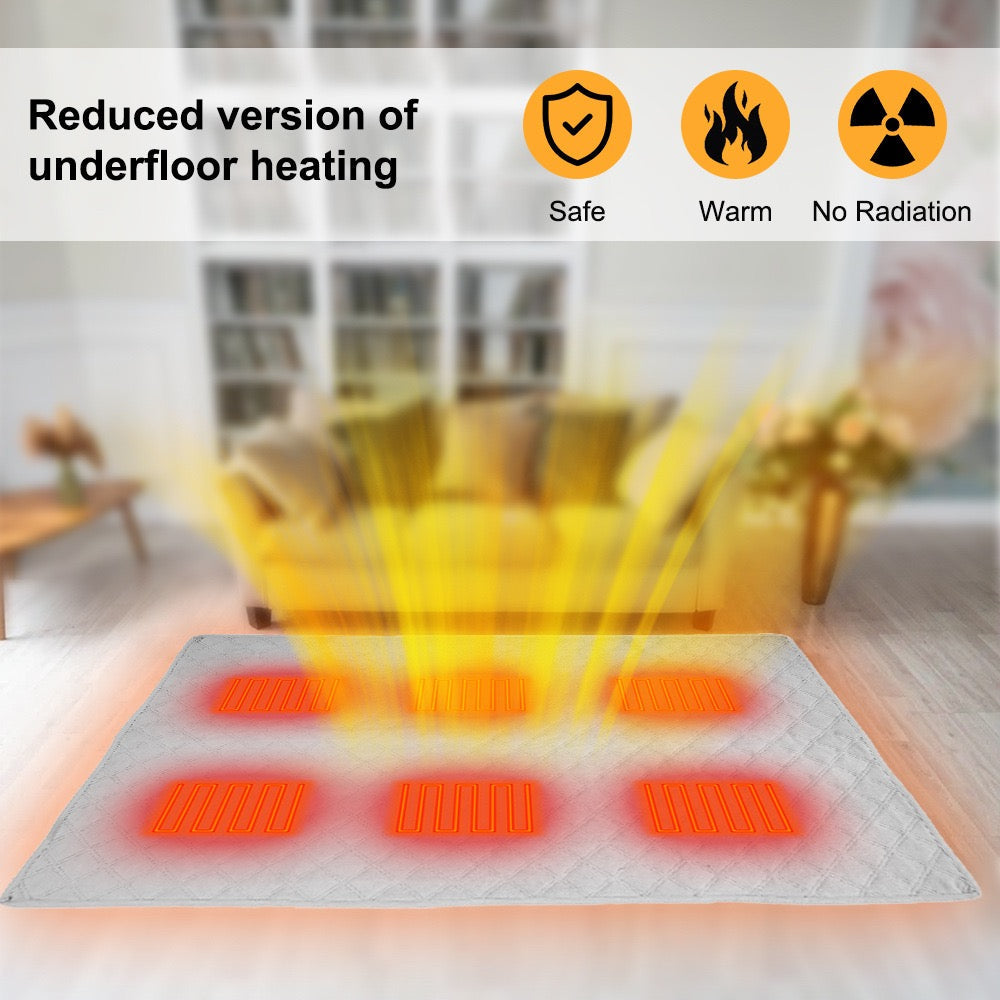 LITEGUEST Heated Camping Blanket Polar Fleece Waterproof USB-Powered