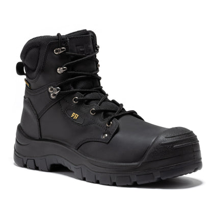 Woodland Black 6 inch Waterproof Composite Toe Leather Work Boots AK662