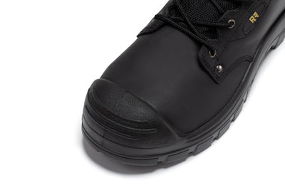 Woodland Black 6 inch Waterproof Composite Toe Leather Work Boots AK662