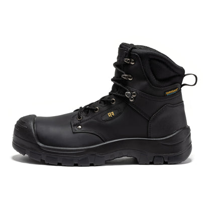 Woodland Black 6 inch Waterproof Composite Toe Leather Work Boots AK662