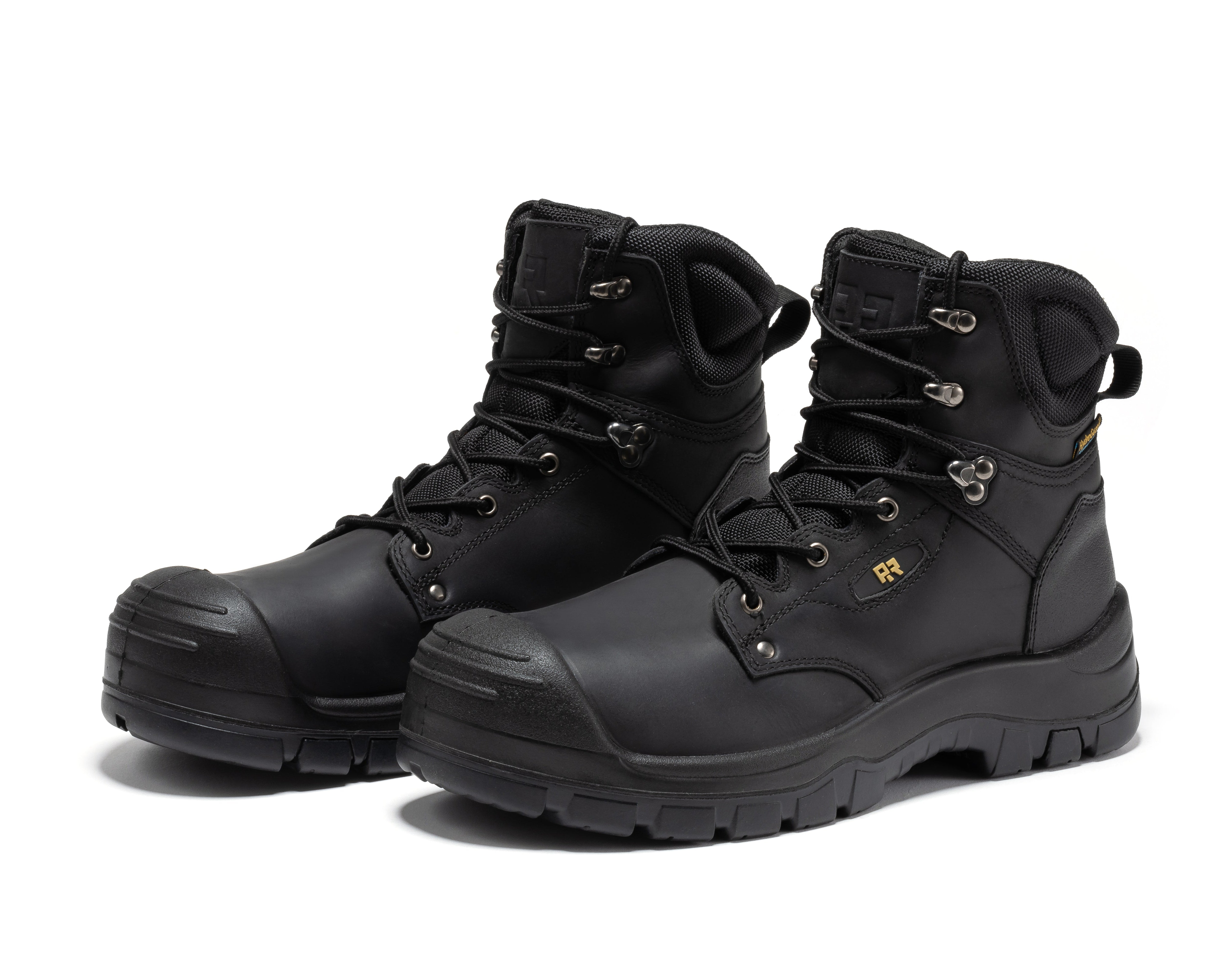 Woodland Black 6 inch Waterproof Composite Toe Leather Work Boots AK662