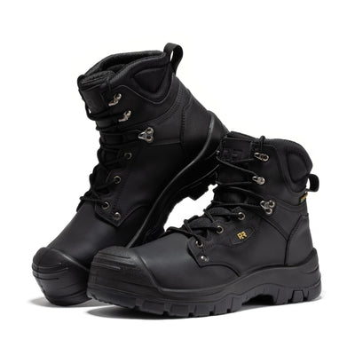 Woodland Black 6 inch Waterproof Composite Toe Leather Work Boots AK662