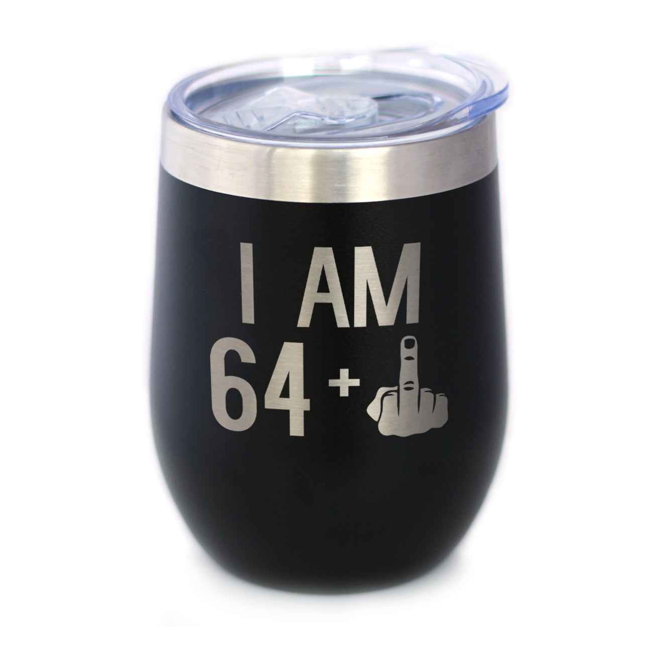 64 + 1 Middle Finger - Wine Tumbler