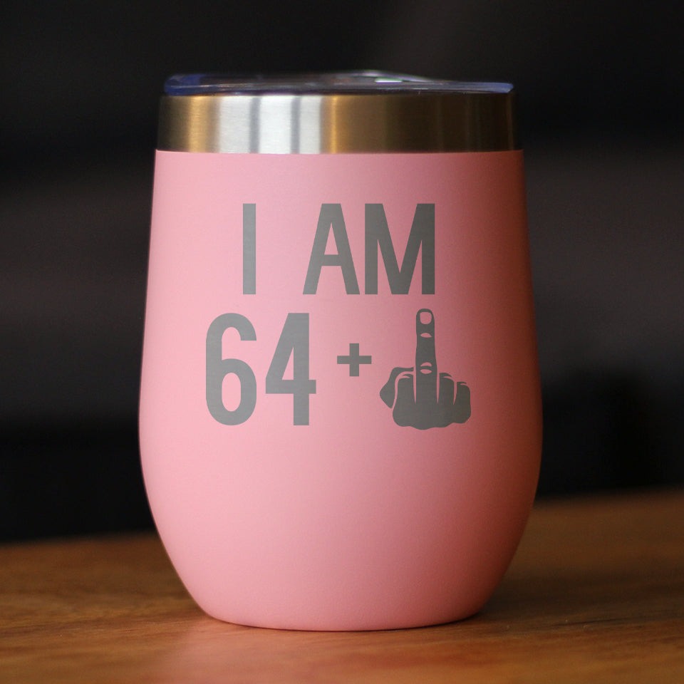 64 + 1 Middle Finger - Wine Tumbler