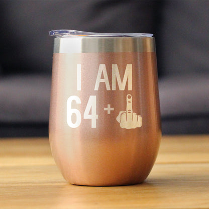 64 + 1 Middle Finger - Wine Tumbler