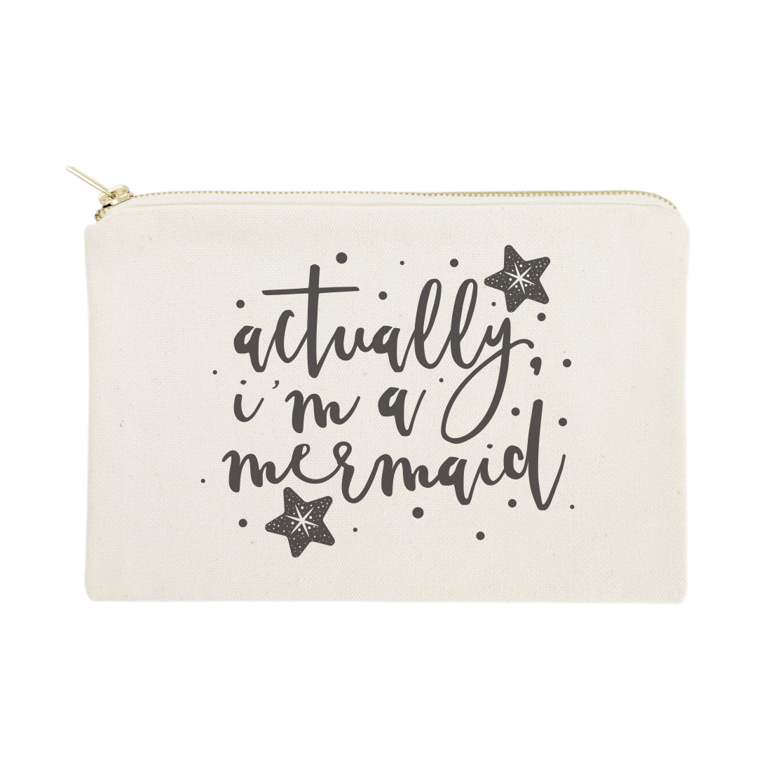 Actually, I'm a Mermaid Cotton Canvas Cosmetic Bag