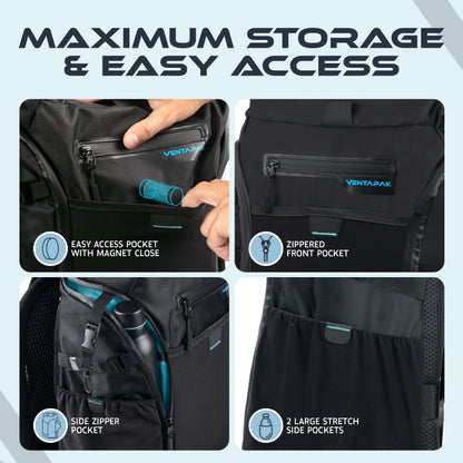 VentaPak Breeze 25L Backpack with a Concave Mesh Frame