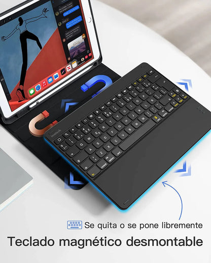 Spanish Keyboard for iPad 10.2 inch 9/8/ 7,  iPad Air 3 10.5 inch, KB02017