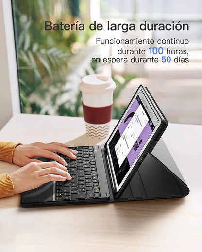 Spanish Keyboard for iPad 10.2 inch 9/8/ 7,  iPad Air 3 10.5 inch, KB02017