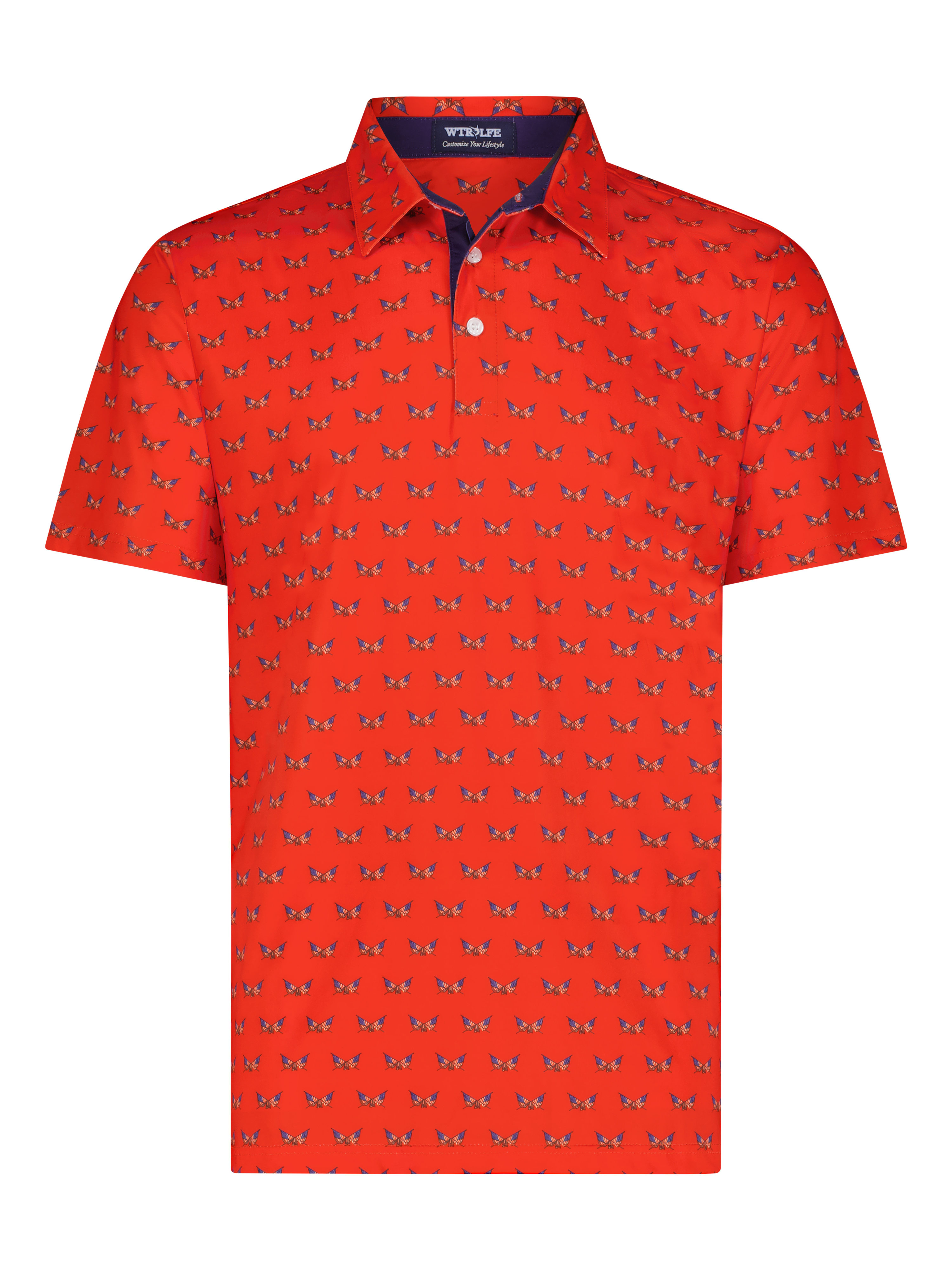 Men's Independence Polo. Red
