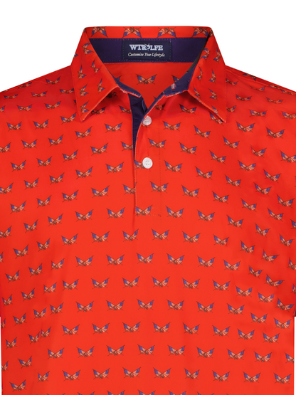 Men's Independence Polo. Red