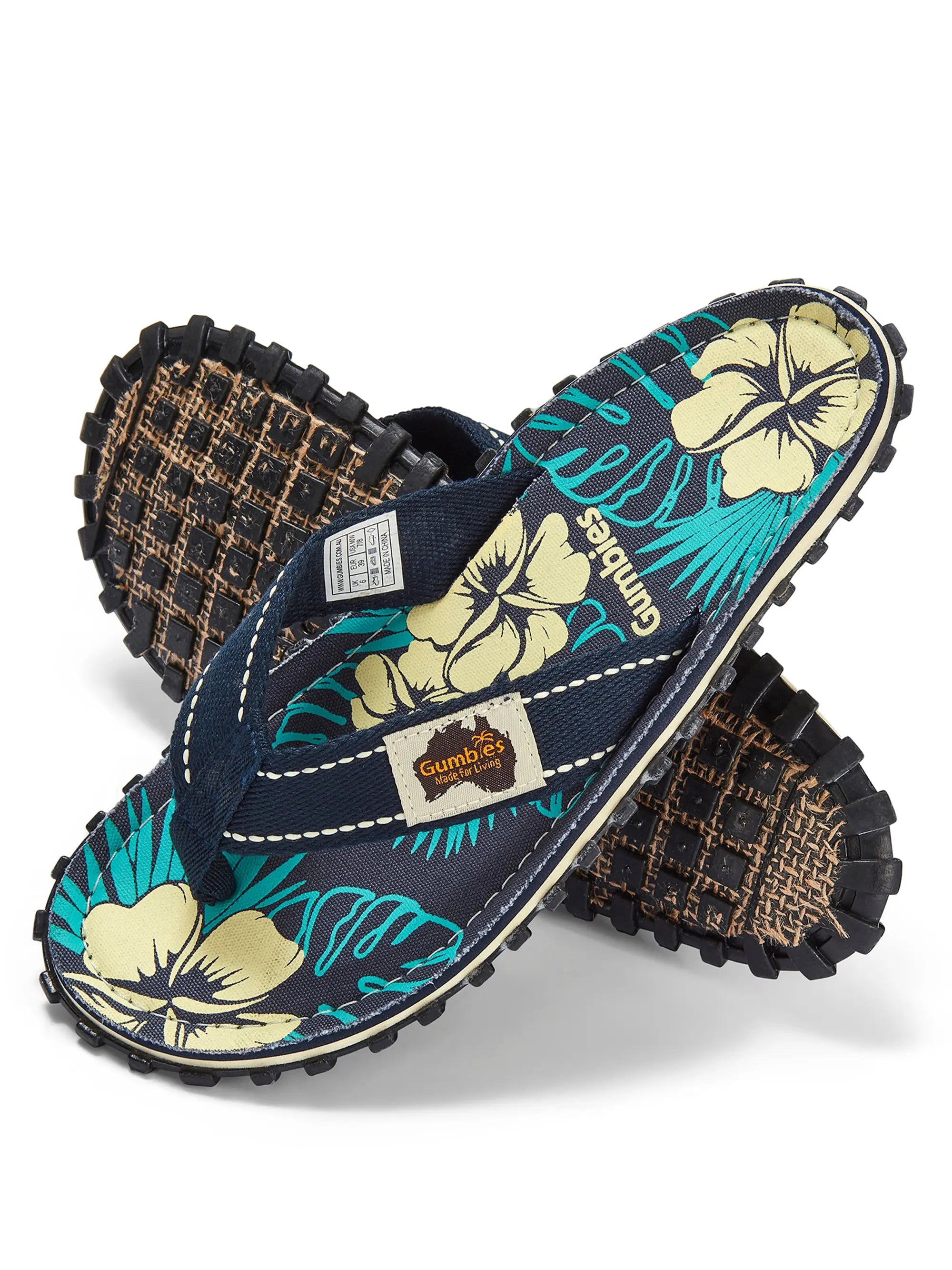 Islander Flip-Flops - Men's - Blue Hibiscus