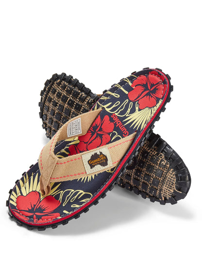 Islander Flip-Flops - Men's - Denim Hibiscus