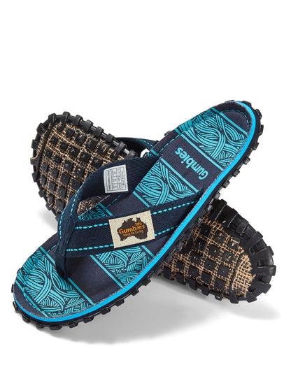 Islander Flip-Flops - Men's - Navy Waves