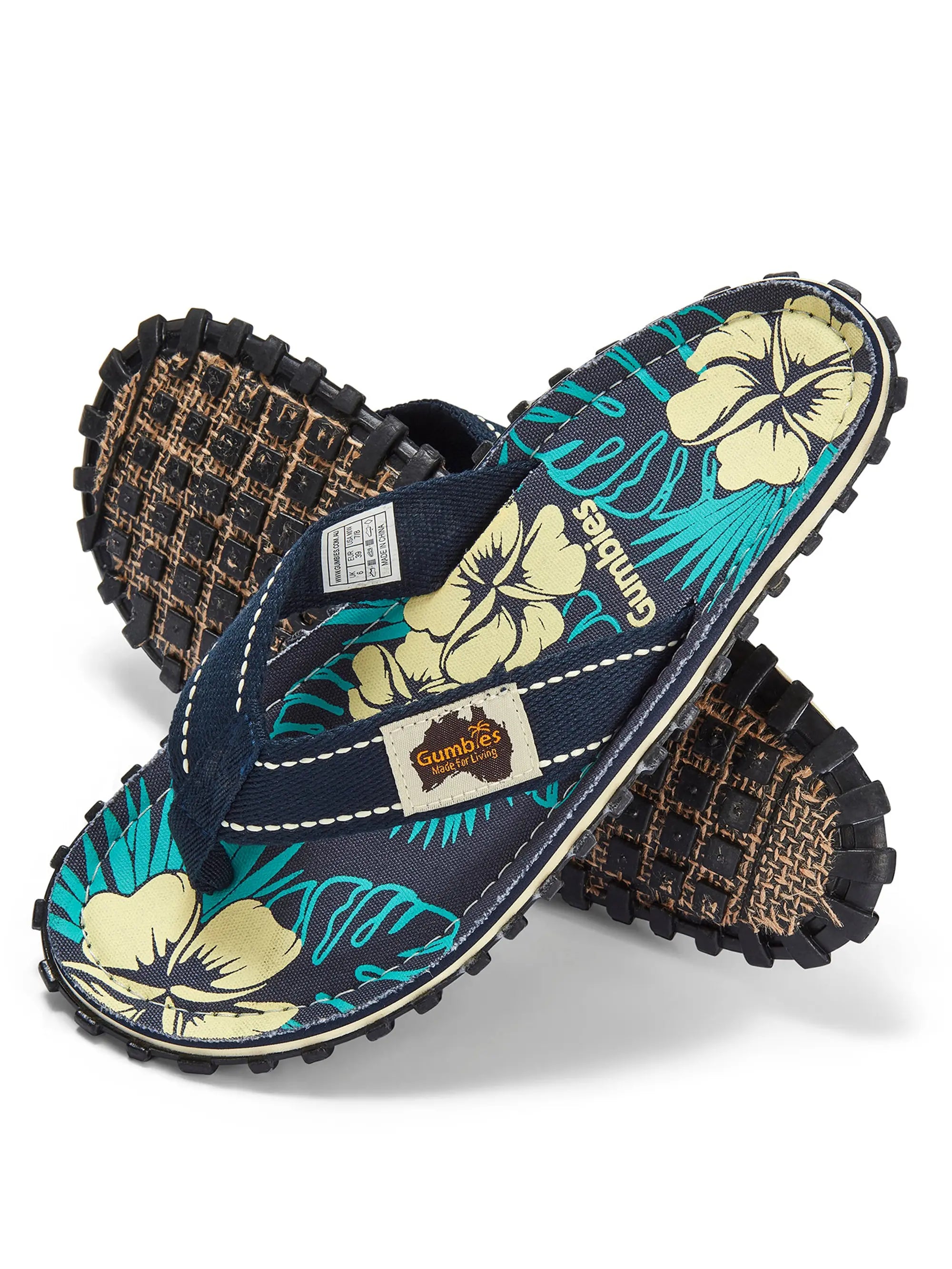 Islander Flip-Flops - Women's - Blue Hibiscus