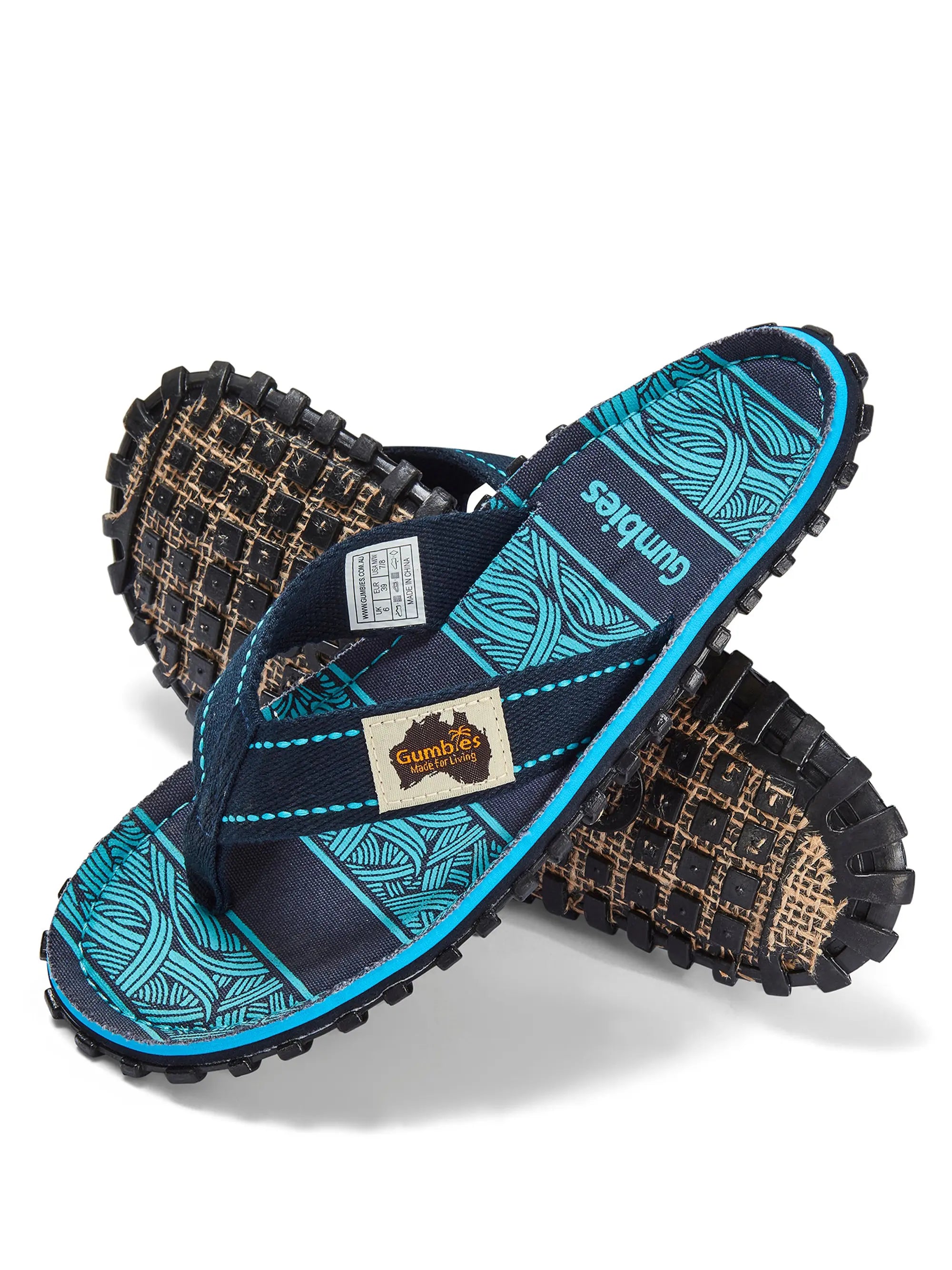 Islander Flip-Flops - Women's - Navy Waves