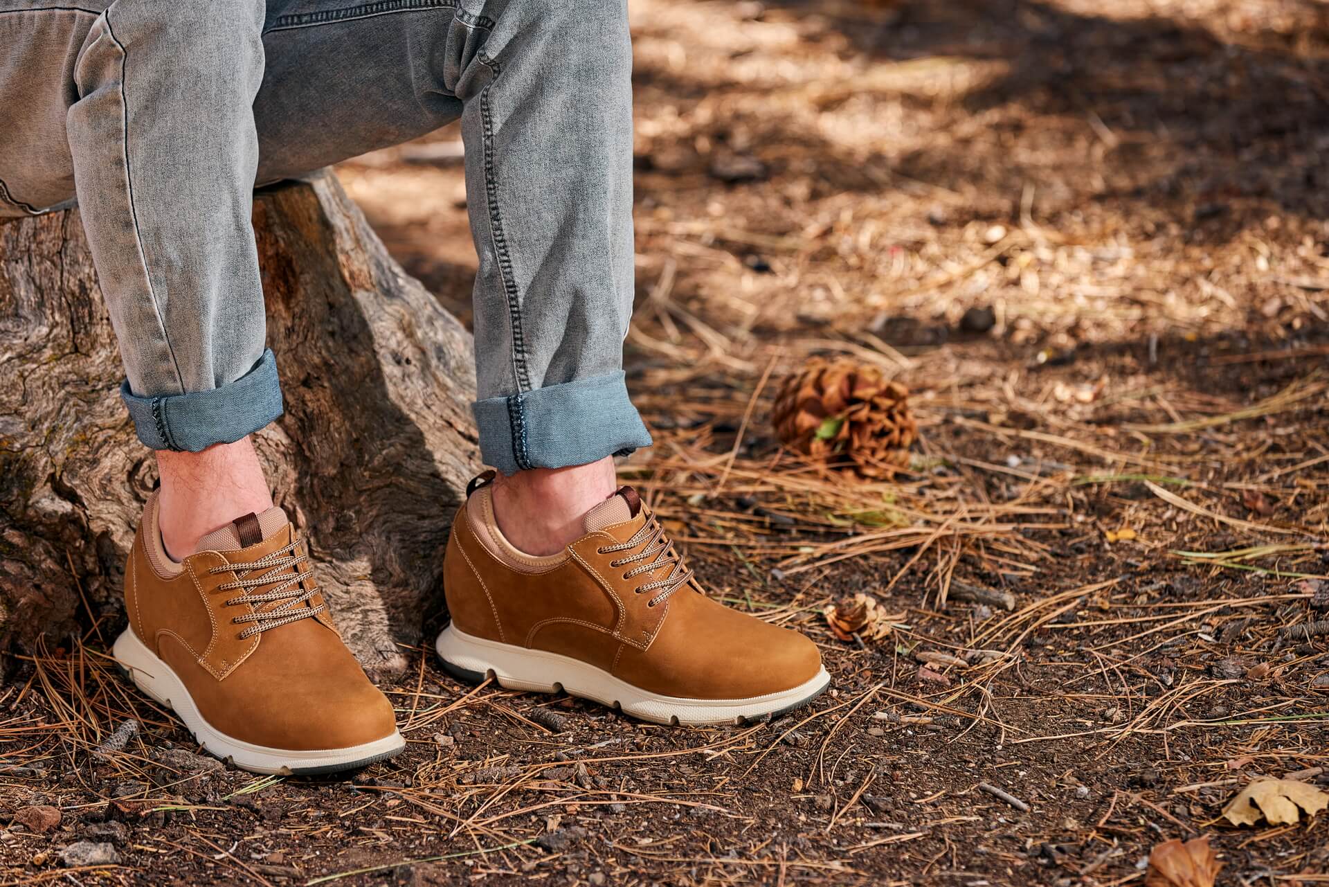 J1200 - 3.3 Inches Taller (Tan Brown) - Men's Men's Shoes