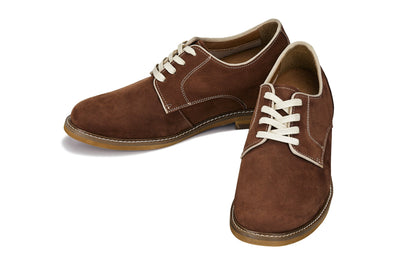 J1313 - 3 Inches Taller (Terracotta Brown) - Business Casual Leather Men's Derbies