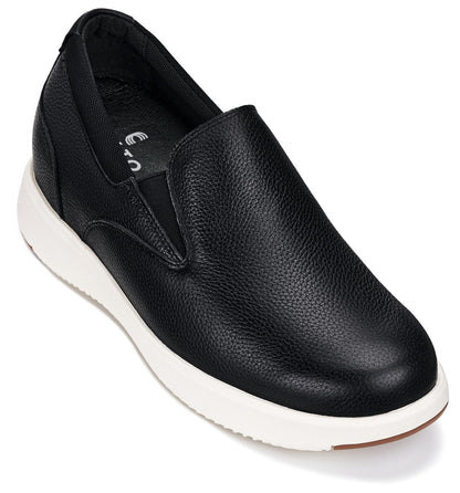 J1420 - 2.8 Inches Taller (Onyx) - Leather Men's Loafers