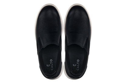 J1420 - 2.8 Inches Taller (Onyx) - Leather Men's Loafers