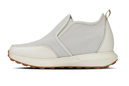 J1434  - 3.3 Inches Taller (Off-White) - Casual Chunky Sole Men's Sneaker Loafers