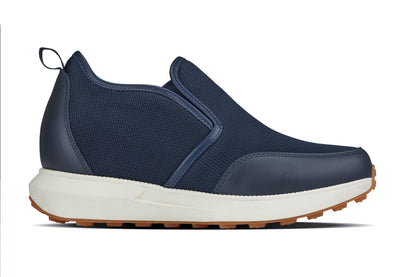 J1435  - 3.3 Inches Taller (Dark Blue) - Casual Chunky Sole Men's Sneaker Loafers