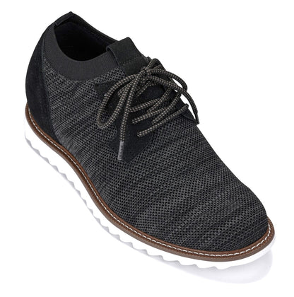 J1504 - 3.2 Inches Taller (Charcoal Grey) - Men's Shoes