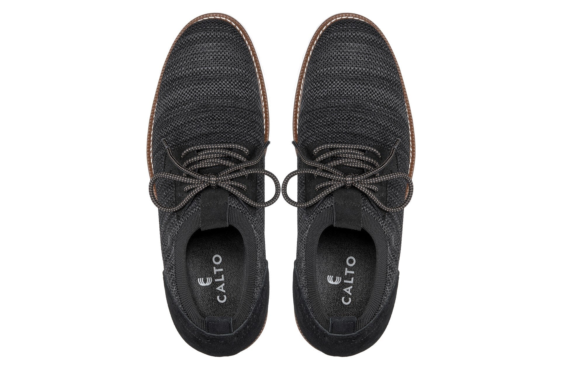 J1504 - 3.2 Inches Taller (Charcoal Grey) - Men's Shoes